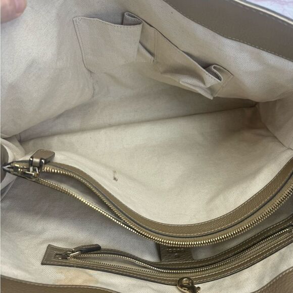 Gucci Gold Bella Tassel Braided Leather Tote - Picture 12 of 16